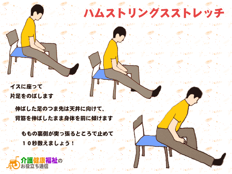 腰痛改善の３つの体操　椅子座位で簡単にできるトレーニング