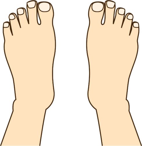 靴を履く足に良い爪の切り方　足の爪は平らに切る